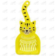 بیلچه-ظرف-خاک-گربه-طرح-گربه-زرد