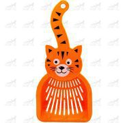 بیلچه-ظرف-خاک-گربه-طرح-گربه-نارنجی