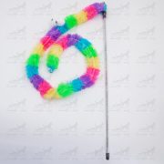 اسباب-بازی-میله-ای-گربه-طرح-رنگین-کمان-مخملی-زنگوله-دار