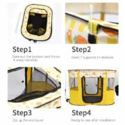 کلبه برزنتی مخصوص سگ و گربه مستطیلی طرح عروسکی (13)