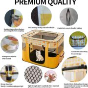 کلبه برزنتی مخصوص سگ و گربه مستطیلی طرح عروسکی (7)