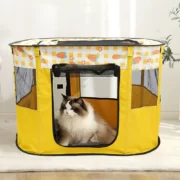 کلبه برزنتی مخصوص سگ و گربه مستطیلی طرح عروسکی (8)