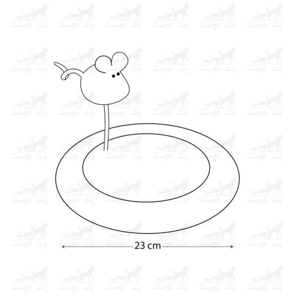 مینی اسکرچر گربه نینا پت مدل فنر دارA ابعاد