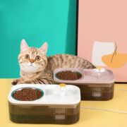 ظرف آب و غذای دوقلو به همراه آب فواره ای و فیلتر (10)