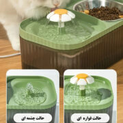 ظرف آب و غذای دوقلو به همراه آب فواره ای و فیلتر (4)