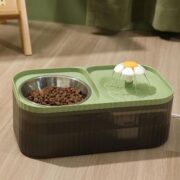 ظرف آب و غذای دوقلو به همراه آب فواره ای و فیلتر (5)