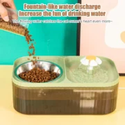 ظرف آب و غذای دوقلو به همراه آب فواره ای و فیلتر (6)