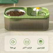 ظرف آب و غذای دوقلو به همراه آب فواره ای و فیلتر (7)