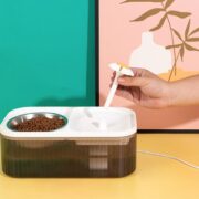 ظرف آب و غذای دوقلو به همراه آب فواره ای و فیلتر (7)