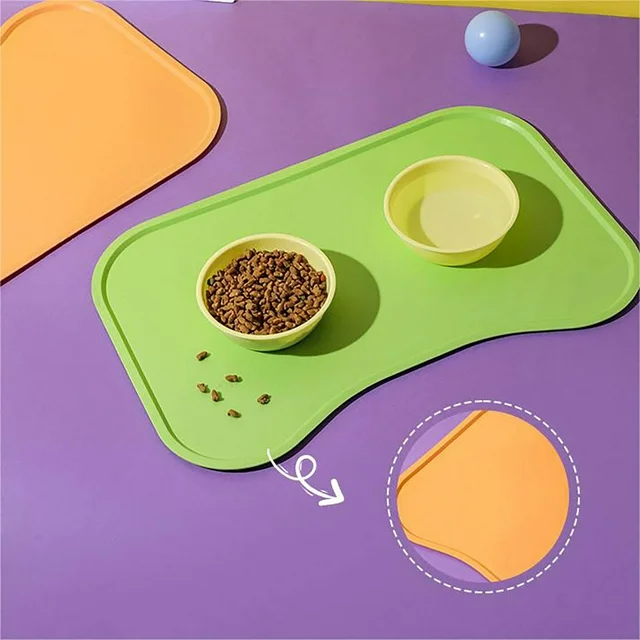 زیرانداز سیلیکونی ظرف آب و غذای سگ و گربه کتی