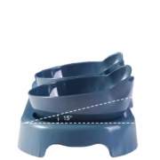 ظرف آب و غذای سه قلو سگ و گربه ارگونومیک-1