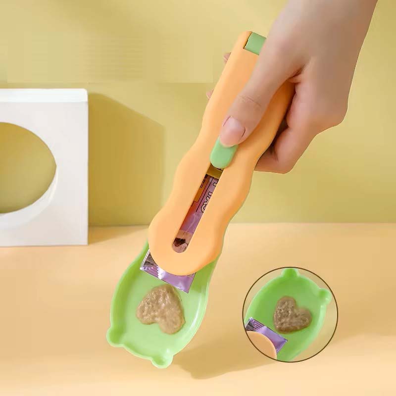 قاشق بستنی گربه مخزن دار مدل خرسی- قاشق بستنی گربه وارداتی اورجینال