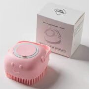 لیف حمام سیلیکونی سگ و گربه-صورتی