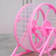 چرخ و فلک همستر پایه دار بی صدا مدل Anti-Card Foot-صورتی1