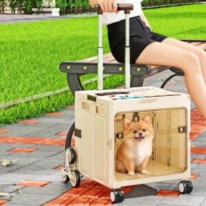 باکس حمل پت چرخ دار مدل Milo Extra-Large | باکس حمل گربه و سگ با ۸ چرخ