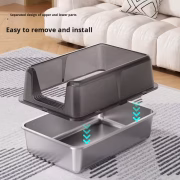ظرف خاک گربه استیل بزرگ مدل Giant-2